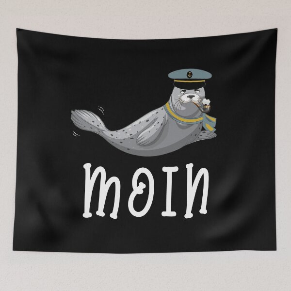 Item preview, North Sea Seal Moin saying - Sylt Kiel seal captain designed and sold by Lenny Stahl.