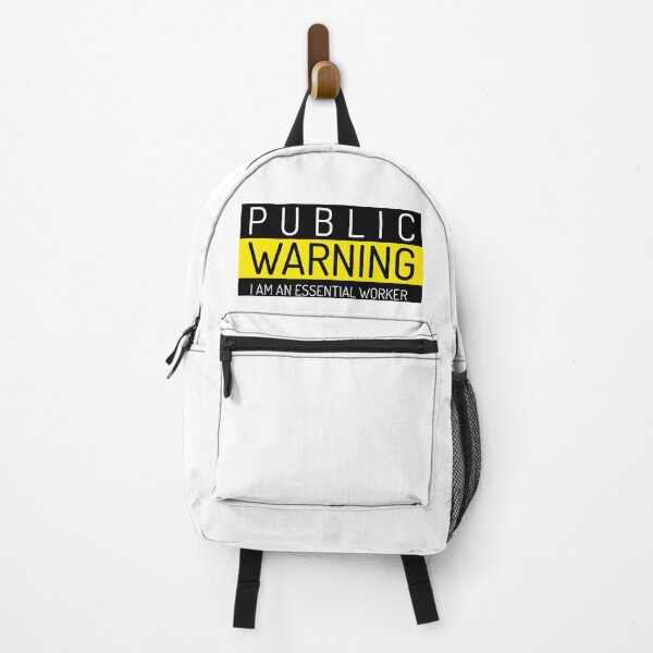 Item preview, Public Warning I Am An Essential Worker designed and sold by SacredsDesigns.