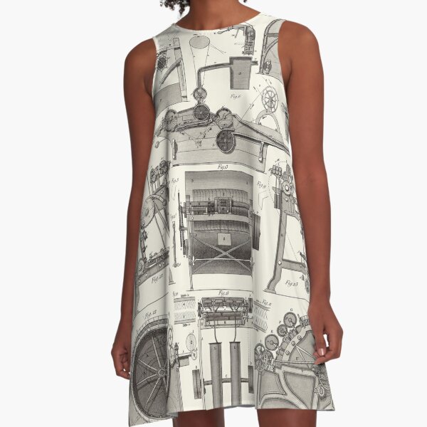 Vintage Science and Engineering Poster A-Line Dress