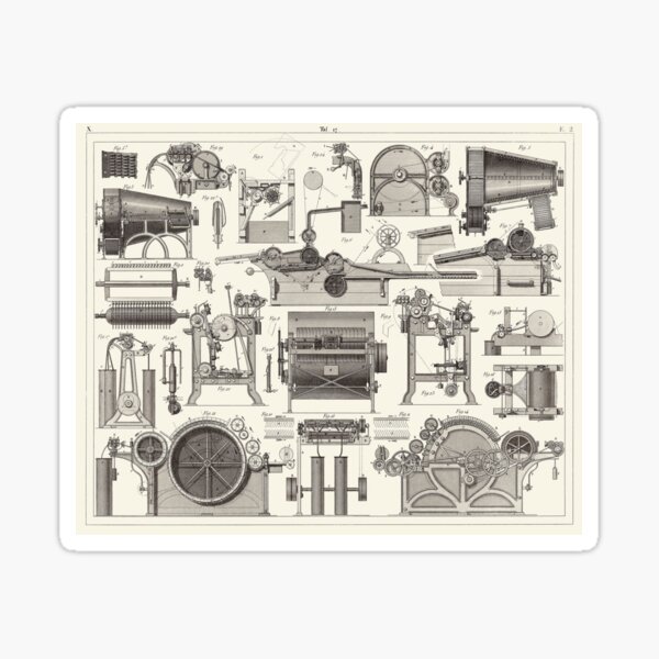 Vintage Science and Engineering Poster Sticker