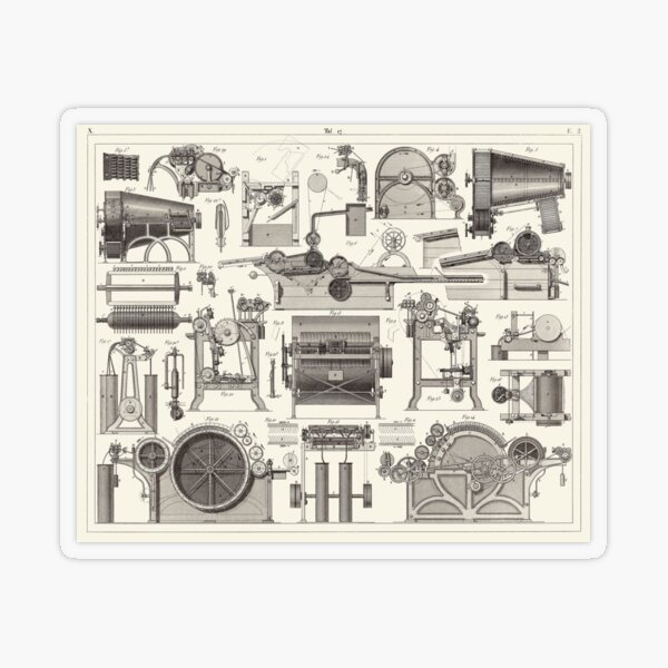Vintage Science and Engineering Poster Transparent Sticker