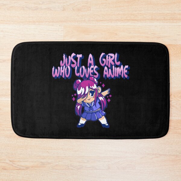 Item preview, Just A Girl - Who Loves Anime - Cute Anime Chick designed and sold by thewhitteeguy.