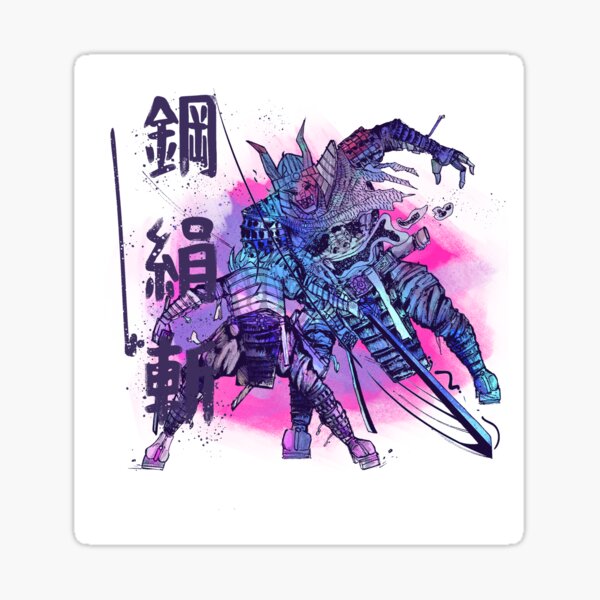 Steel Silk Slash Samurai Sword Sticker