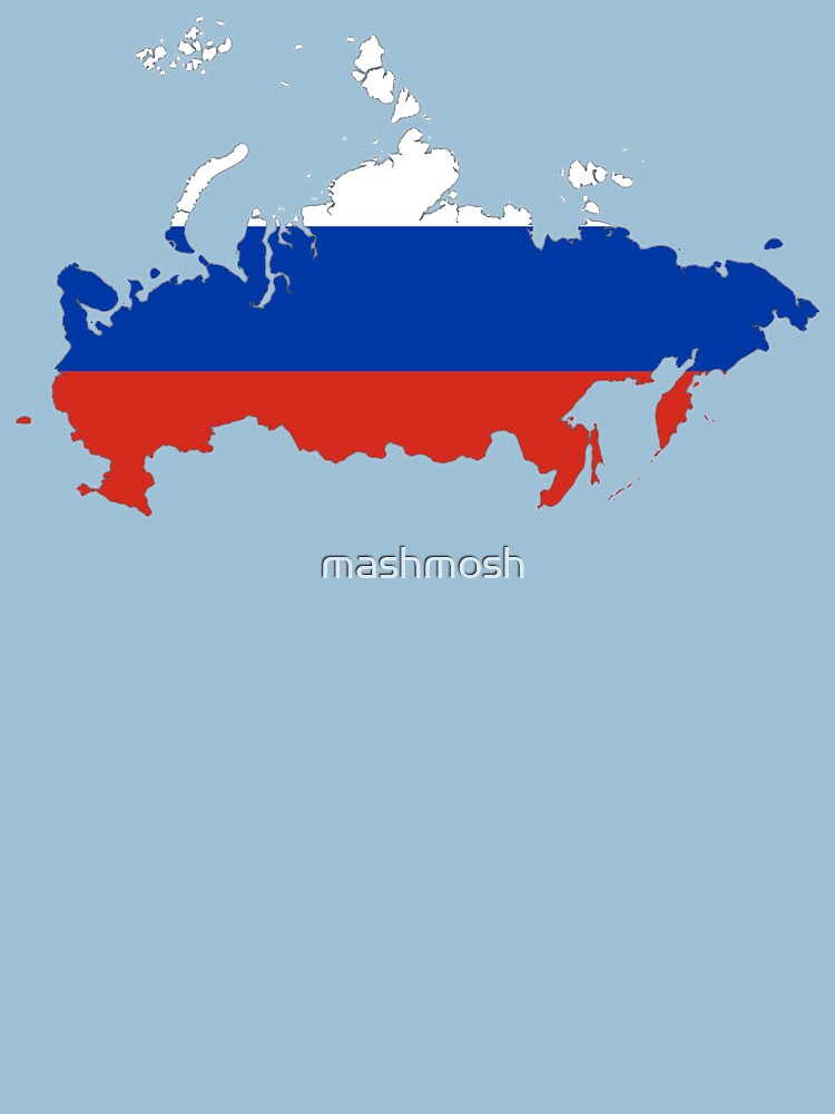 Map of Russia flag: Russia map with flag inside