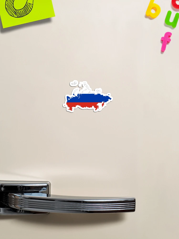 Flag Map of Russia, Russia Map Outline with National Flag Inside Poster  for Sale by mashmosh