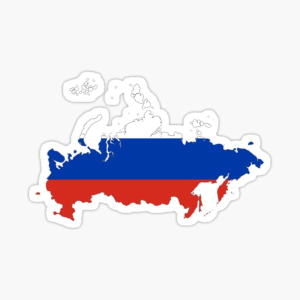 Russia Russian Flag Map with Crimea Car Trunk Boat Wall Decal