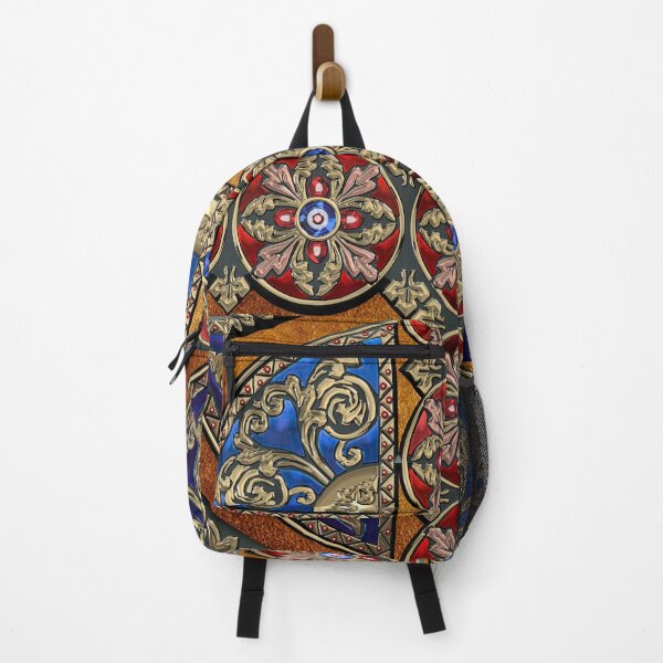 Item preview, Ornate Medieval Sacred Celtic Cross over Brown Leather  designed and sold by Serge Averbukh Art Studio.