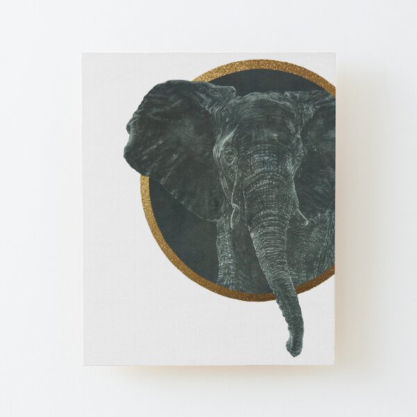 Hello says the Elephant Wood Mounted Print