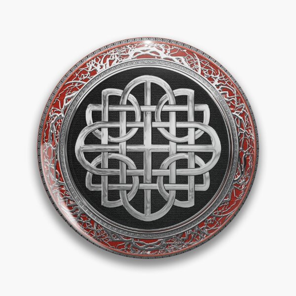Item preview, Sacred Celtic Silver Knot Cross over Red Velvet designed and sold by Serge Averbukh Art Studio.