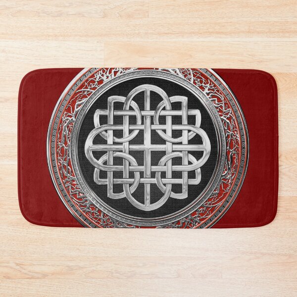 Item preview, Sacred Celtic Silver Knot Cross over Red Velvet designed and sold by Serge Averbukh Art Studio.
