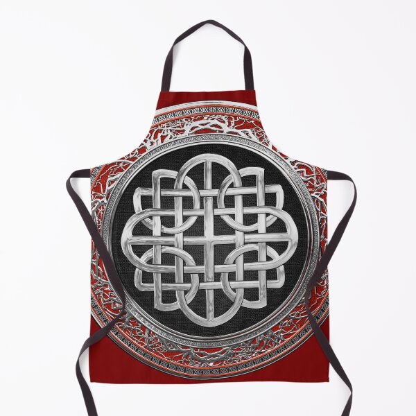 Item preview, Sacred Celtic Silver Knot Cross over Red Velvet designed and sold by Serge Averbukh Art Studio.