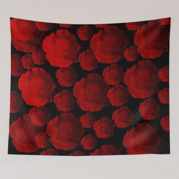 Aperçu de l'œuvre Tiedye Gothique Roses Rouges créée et vendue par mindgoop.