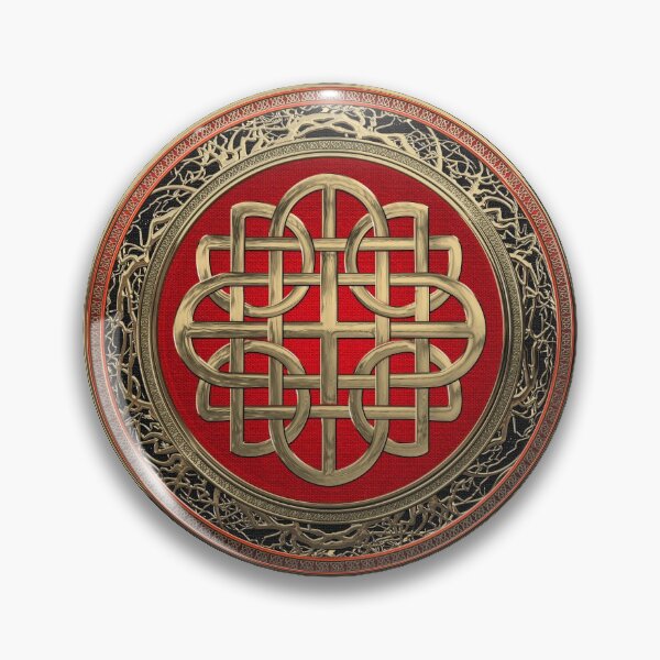 Item preview, Sacred Celtic Gold Knot Cross over White Leather designed and sold by Serge Averbukh Art Studio.