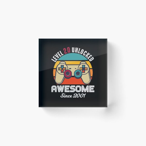 Item preview, Level 20 Unlocked Birthday Awesome Since 2001 designed and sold by RandomStuffShop.