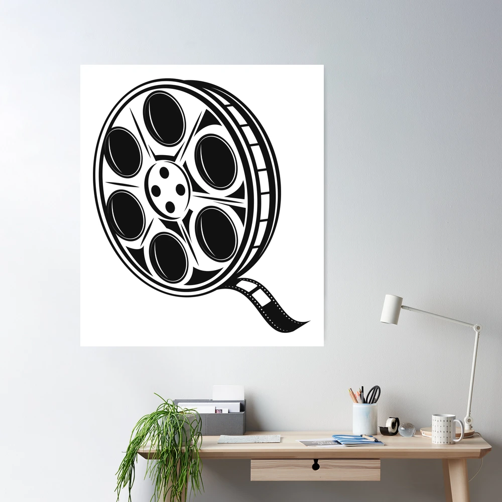 Film Reel Black and White Poster for Sale by TheSimpleMan