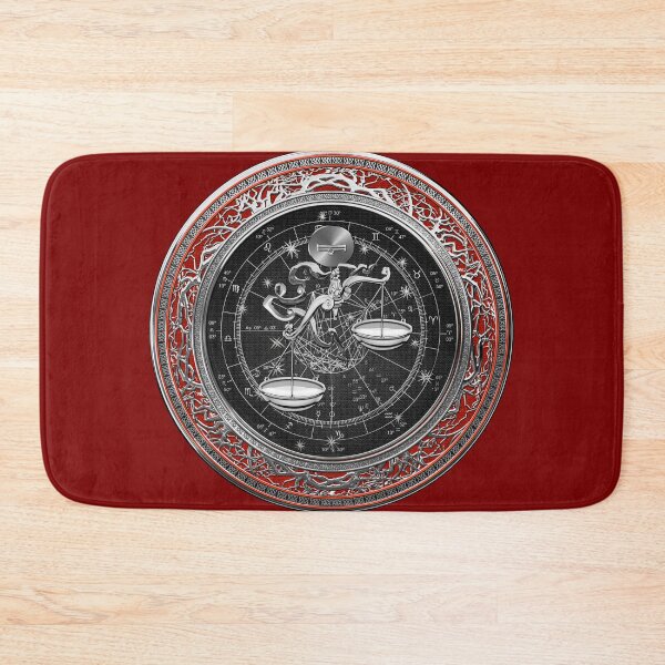 Item preview, Western Zodiac - Silver Libra -The Scales on Red Velvet designed and sold by Serge Averbukh Art Studio.