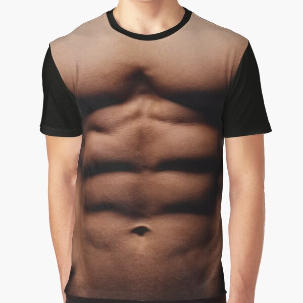 Fake Sixpack Fake Abs Abdominal Muscles Gym #1 T-Shirt by Mister