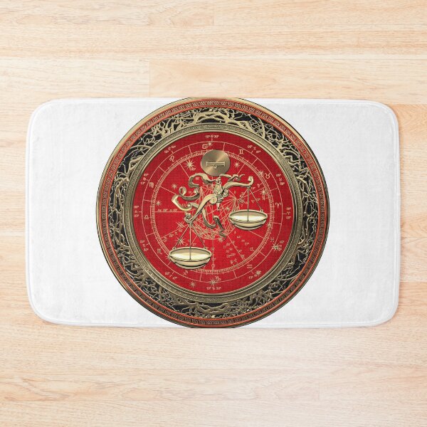 Item preview, Western Zodiac - Golden Libra -The Scales on White Leather designed and sold by Serge Averbukh Art Studio.