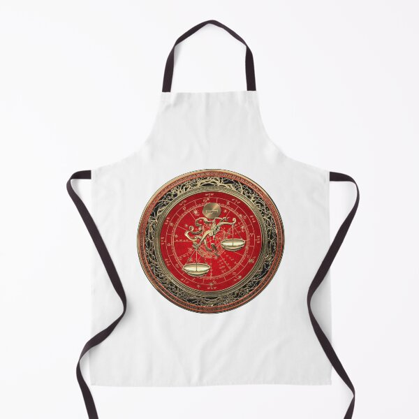 Item preview, Western Zodiac - Golden Libra -The Scales on White Leather designed and sold by Serge Averbukh Art Studio.