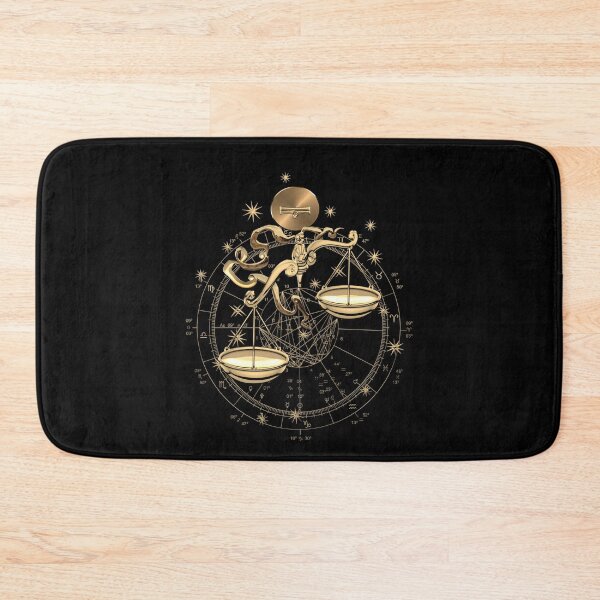 Item preview, Western Zodiac - Golden Libra -The Scales on Black Canvas designed and sold by Serge Averbukh Art Studio.