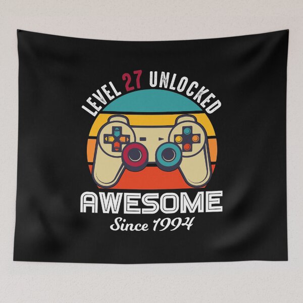 Item preview, Level 27 Unlocked Birthday Awesome Since 1994 designed and sold by RandomStuffShop.