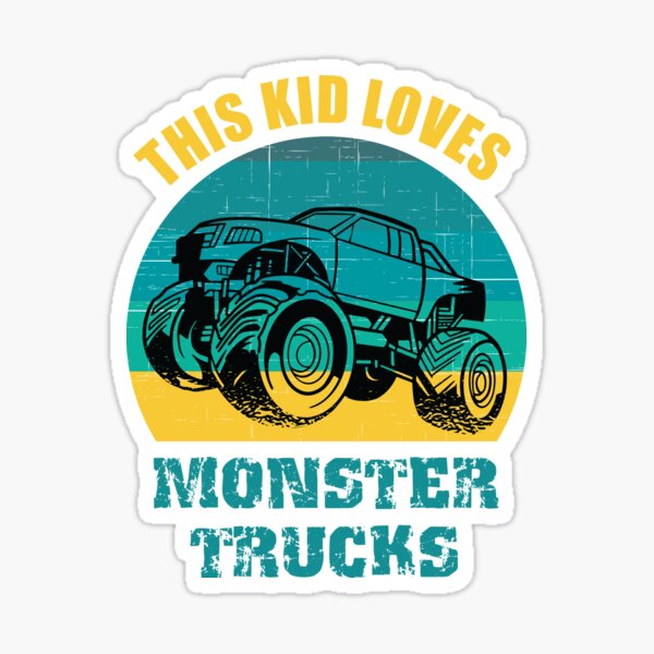 This Kid Loves Monster Trucks  Monster Truck on Fire Design