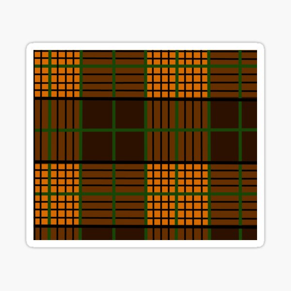 Copy of Orange, Black, and Green Plaid/Tartan Sticker