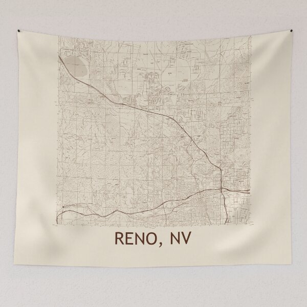 Item preview, Reno, NV Quad Topographical Map Vintage designed and sold by PGHPhotoCo.