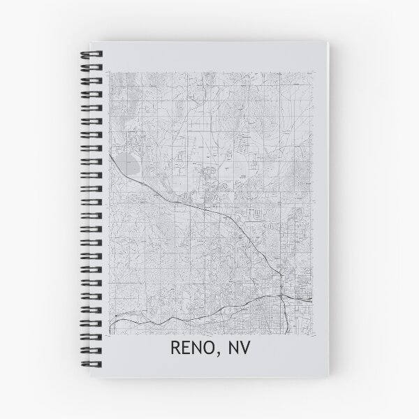 Aperçu de l'œuvre Reno, NV Carte topographique quadruple gris créée et vendue par PGHPhotoCo.