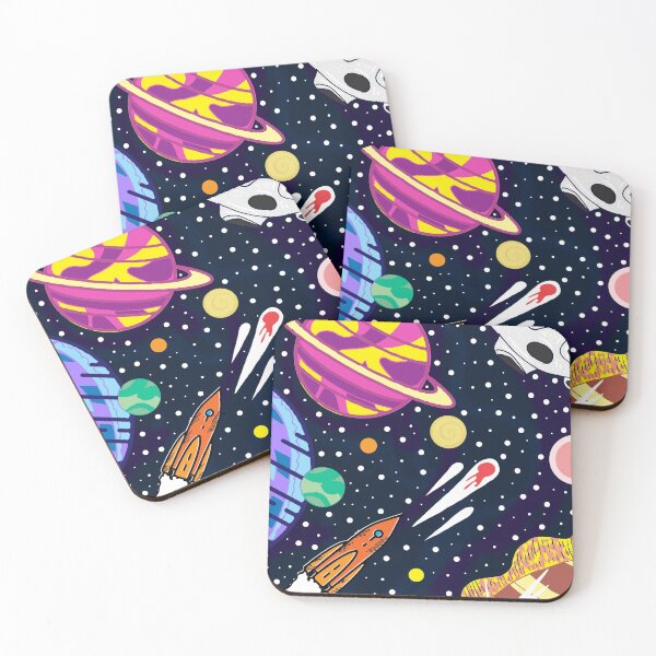 Item preview, Moon and stars with rocket designed and sold by Catherine  Milchard.