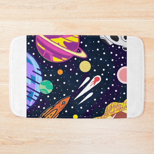 Item preview, Moon and stars with rocket designed and sold by Catherine  Milchard.