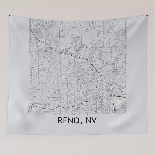 Artikelvorschau, Reno, NV Quad Topografische Karte Grau entworfen und verkauft von PGHPhotoCo.