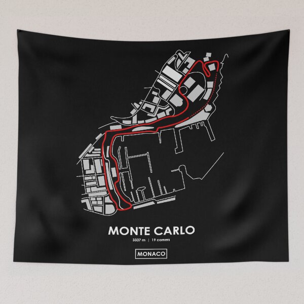 Item preview, MAPA DEL CIRCUITO MONTECARLO - MÓNACO 2.0 ROJO designed and sold by andreanastasio.