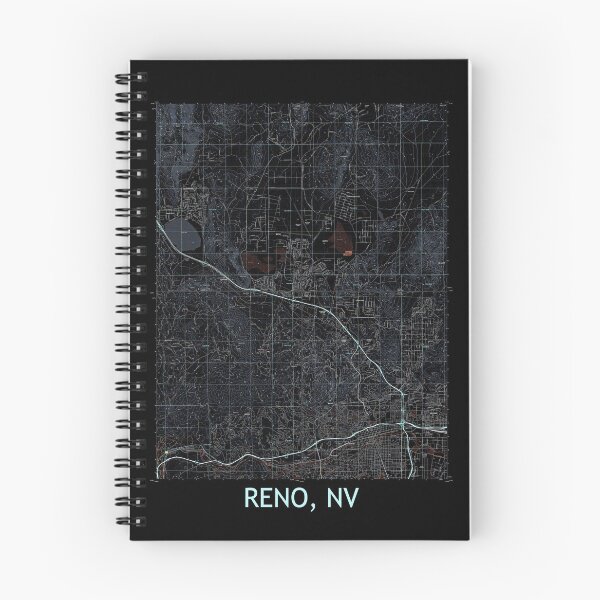 Artikelvorschau, Reno, NV Quad Topografische Karte Dunkel entworfen und verkauft von PGHPhotoCo.