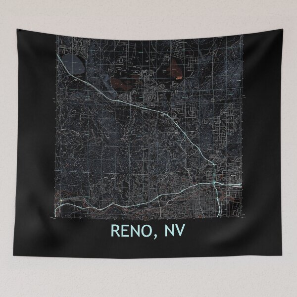 Item preview, Reno, NV Quad Topographical Map Dark designed and sold by PGHPhotoCo.