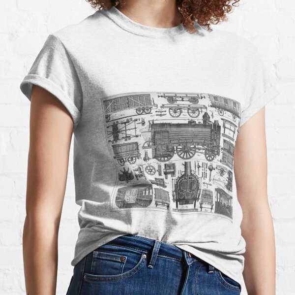 Construction of Locomotives and Railway Cars Classic T-Shirt