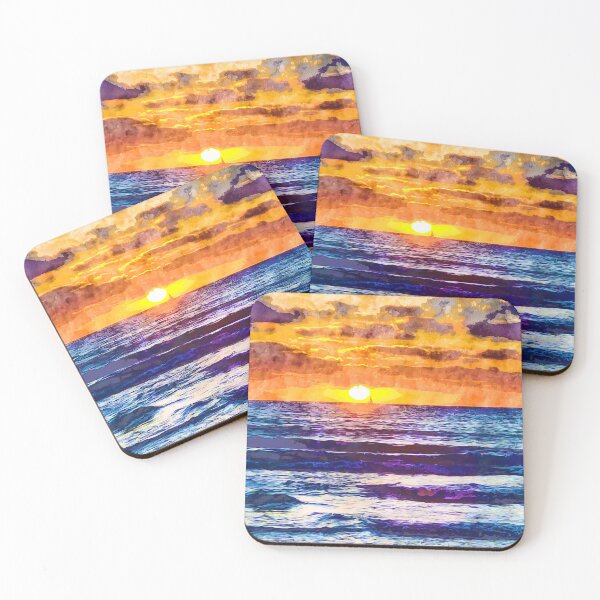 Item preview, A Boat in the Sunset - A Sea Inspired Landscape designed and sold by TheBearandBunny.