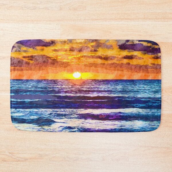 Item preview, A Boat in the Sunset - A Sea Inspired Landscape designed and sold by TheBearandBunny.