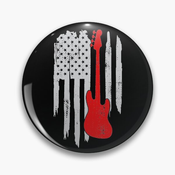 Item preview, Electric Bass Guitar American Flag Musician  designed and sold by Vanover Designs.
