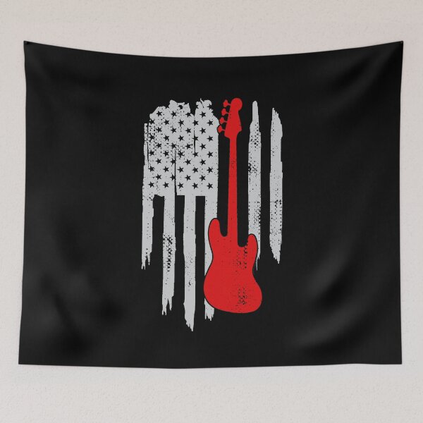 Item preview, Electric Bass Guitar American Flag Musician  designed and sold by Vanover Designs.