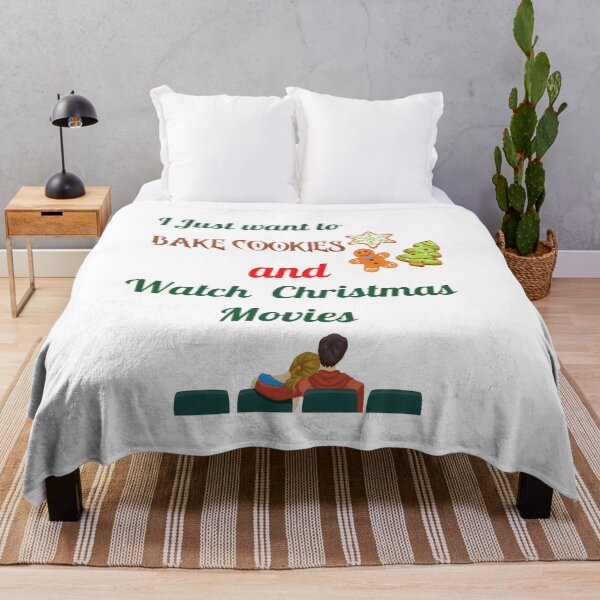 Item preview, I Just Want To Bake Cookies and Watch Christmas Movies-White Background  designed and sold by Trendi61.