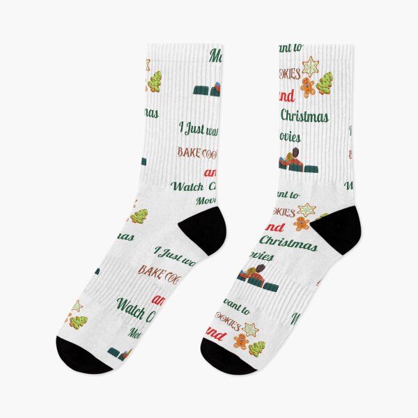 Item preview, I Just Want To Bake Cookies and Watch Christmas Movies-White Background  designed and sold by Trendi61.