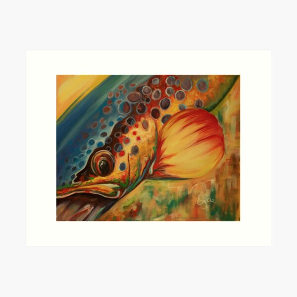Aperçu de l'œuvre Poisson abstrait créée et vendue par OKBarnes-art.