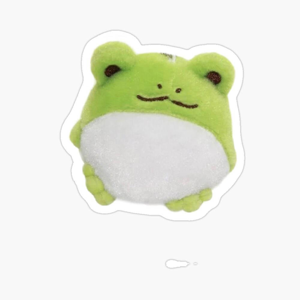 cute little frog plushie | Sticker