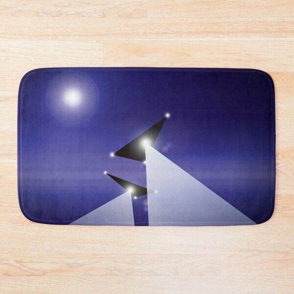 Item preview, Black Triangle - UFO on Dark Blue Sky designed and sold by QuarterMoon.