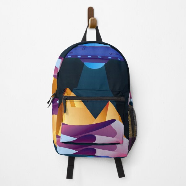 Item preview, Retrowave futuristic desert landscape with Pyramids and aliens designed and sold by Cursed Design.