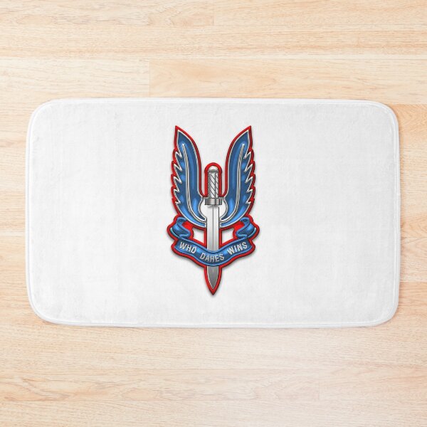 Item preview, Special Air Service - SAS Insignia over White Leather designed and sold by Serge Averbukh Art Studio.