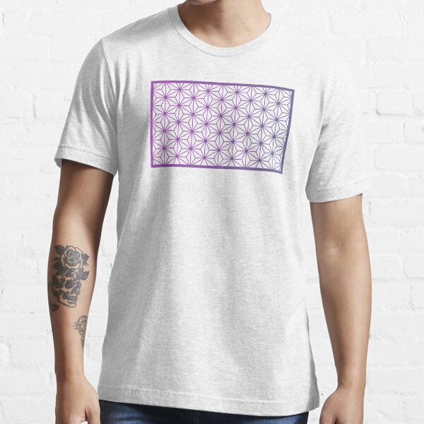 Asanoha Traditional Japanese Wagara Pattern - Psychedelic V3 Essential T-Shirt