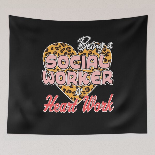 Item preview, Social Worker Is Heart Work Leopard Style designed and sold by sunnym79.