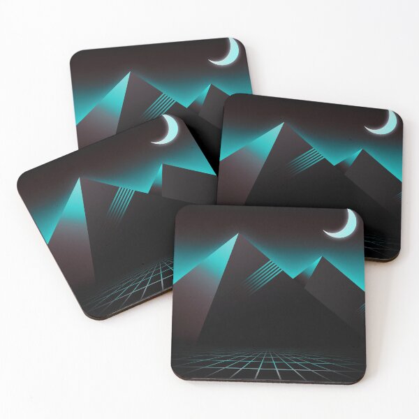Item preview, Dark retrowave futuristic pyramids designed and sold by Cursed Design.